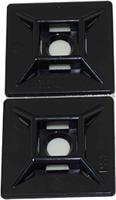 204-0245 RS PRO Self Adhesive Black Cable Tie Mount 28.6 mm x 28.6mm, 5.5mm Max. Cable Tie Width