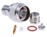 r161004000w Radiall, Plug Cable Mount N Connector, 50Ω, Clamp Termination, Straight Body