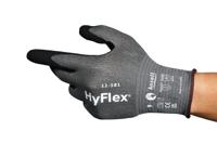 11581060 Ansell HyFlex 11581 Black HPPE, Nylon, Spandex, Tungsten Nitrile Puncture & Tear Resistant Gloves, Size 6