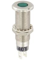 3444s1g1g5100 Sloan Green Panel Mount Indicator, 2.1V, 8.2mm Mounting Hole Size, Solder Tab Termination
