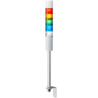 lr5-502lebw-rygbc Patlite LR5 Series Amber, Blue, Green, Red, White Buzzer Signal Tower, 5 Lights, 24 V dc, Pole Mount