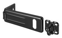 704eurdblk Master Lock Wrought Steel Painted Black Hasp & Staple, 110mm, 13mm