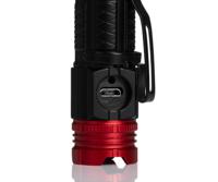 219-8130 RS PRO LED Torch Black, Red - Rechargeable 600 lm, 74 mm