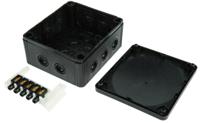 12105b WISKA Combi Series Black Polypropylene Junction Box, IP66, IP67, 160 x 140 x 81mm