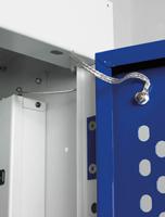 113-4501 RS PRO 8 Door Vented Mild Steel Blue Locker, 1800 mm x 300 mm x 450mm