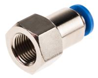 qsf-18-4-b Festo QS Series Straight Threaded Adaptor, G 1/8 Female to Push In 4 mm, Threaded-to-Tube Connection Style, 153022