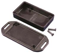 1551jflbk Hammond 1551 Series Black ABS Enclosure, IP54, Flanged, Black Lid, 60 x 35 x 15mm