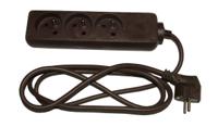 296-292 RS PRO 1.5m 3 Socket Type E - French Extension Lead, 250 V