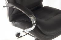 221-6334 RS PRO Black Leather Executive Chair, 120kg Weight Capacity
