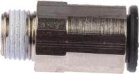 3175-08-10 Legris LF3000 Series Straight Threaded Adaptor, R 1/8 Male to Push In 8 mm, Threaded-to-Tube Connection Style