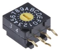 drr3016 KNITTER-SWITCH 16 Way Through Hole DIP Switch, Rotary Flush Actuator