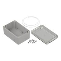 206-9092 RS PRO Light Grey ABS, Polycarbonate Enclosure, IP65, Transparent Lid, 121.4 x 81.6 x 60.2mm