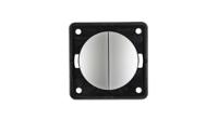 936552528 Berker Chrome Rocker Switch, 2 Gang, INTEGRO