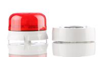 qbs-0052 Klaxon Flashguard QBS Series Red Flashing Beacon, 12 V dc, 24 V dc, Surface Mount, Xenon Bulb