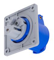 2cma193170r1000-216ru6 Amphenol Industrial, Easy & Safe IP44 Blue Panel Mount 2P + E Industrial Power Socket, Rated At 16A, 230 V
