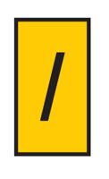 561-03724-wic3-pa66-ye HellermannTyton WIC Snap On Clip On Cable Marker, Yellow, Pre-printed "/", 4.3 → 5.3mm Cable, 561-03724