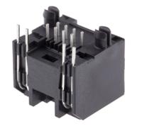rjhs-4081 Amphenol Communications Solutions RJHS Series Female RJ45 Connector, Through Hole Right Angle 1 Port