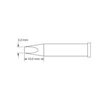 gt6-ch0032s Metcal GT6-CH0032S 3.2 x 10 mm Chisel Soldering Iron Tip for use with Soldering Iron