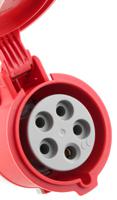5-552-19 Legrand, P17 Tempra Pro IP44 Red Cable Mount 3P + N + E Industrial Power Socket, Rated At 32A, 415 V