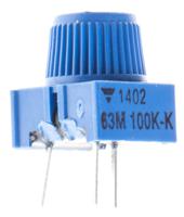 m63m104kb30t607 100kΩ, Through Hole Trimmer Potentiometer 0.5W Top Adjust Vishay, 63M