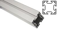 xcbl-1x64 FlexLink Silver Aluminium Profile Strut, 64 x 64 mm, 11mm Groove, 1000mm Length, Series XC