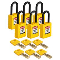 150265 Brady LOTO-101 Key Weatherproof Nylon, Plastic Padlock, 6.35mm Shackle, 38.00mm Body