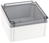 11100501 Spelsberg TK PS Series Grey Polystyrene Enclosure, IP66, Transparent Lid, 130 x 130 x 75mm