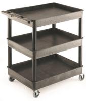 252-0630 RS PRO 3 Shelf PE Trolley Trolley, 920 x 640 x 975mm, 175kg Load