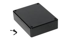 1591gsbk Hammond 1591 Series Black ABS Enclosure, IP54, Flanged, Black Lid, 120 x 94 x 34mm
