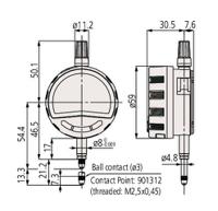 543-701b Mitutoyo 543-701BImperial, Metric Plunger Digital Indicator, 12.7 mm Measurement Range, ±0.003 mm Accuracy With UKAS