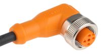evc006 ifm electronic Right Angle Female 4 way M12 to Unterminated Sensor Actuator Cable, 10m