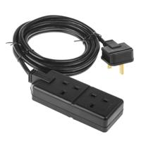 296-3644 RS PRO 4m 2 Socket Type G - British Extension Lead
