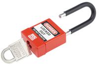 175-1182 RS PRO Red 1-Lock ABS, Steel, PVC Safety Lockout Padlocks, 6mm Shackle, 46mm Attachment