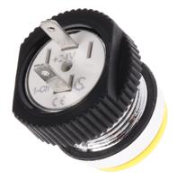skcd-16114 Signal Construct Yellow Panel Mount Indicator, 24 → 28V, 16mm Mounting Hole Size, IP67