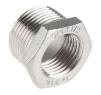 499-3524 RS PRO Stainless Steel Pipe Fitting Hexagon Bush, Male R 3/4in x Female G 1/2in