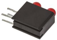 553-0111f Dialight 553-0111F, Red Right Angle PCB LED Indicator, 2 LEDs, Through Hole 3 V