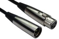 192-4437 RS PRO Male 3 Pin XLR to Female 3 Pin XLR  Cable, Black, 6m