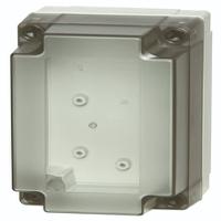 pc-10050-lt-enclosure Fibox PC Series Grey Polycarbonate General Purpose Enclosure, IP66, IP67, IK08, Transparent Lid, 130 x 80 x 50mm