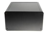 188-1287 RS PRO Black Extruded Aluminium Heat Sink Case, IP40, Black Lid, 300 x 300 x 175mm