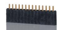 ssw-114-01-g-s Samtec SSW Series Straight Through Hole Mount PCB Socket, 14-Contact, 1-Row, 2.54mm Pitch, Solder Termination