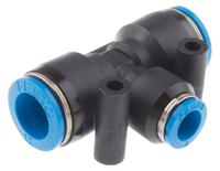 qst-12-8 Festo QST Series Tee Tube-to-Tube Adaptor Push In 8 mm, Push In 12 mm to Push In 12 mm, Tube-to-Tube Connection Style,