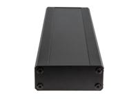 188-1254 RS PRO Black Extruded Aluminium Heat Sink Case, IP40, Black Lid, 400 x 100 x 41mm