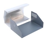519-0910 Hammond 519 Series Grey Aluminium, Steel Desktop Enclosure, Sloped Front, 220 x 150 x 100mm