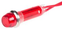 ind5032405-240-trd CAMDENBOSS Red Panel Mount Indicator, 240V, 8mm Mounting Hole Size, Lead Wires Termination