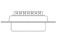 f09s0g1-1727040078 FCT from Molex 172704 9 Way Panel Mount D-sub Connector Socket, 2.84mm Pitch