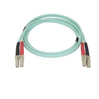450fblclc1 StarTech.com LC to LC Duplex Multi Mode OM4 Fibre Optic Cable, 50/125μm, Aqua, 1m
