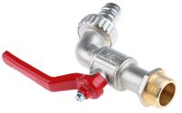 486-198 RS PRO Chrome Plated Brass Lever Bib Tap, 3/4in