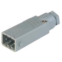 932143406-stas-3-n-v0-grey Hirschmann, ST IP54 Grey Cable Mount 3P + E Industrial Power Plug, Rated At 10A, 230 V, 400 V