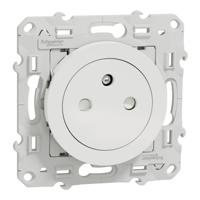 s520052 Schneider Electric White 1 Gang Plug Socket, 2 Poles, 16A, Type E - French, Indoor Use