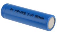 183-4300 RS PRO RS PRO, 3.6V, 14500, Lithium-Ion Rechargeable Battery, 820mAh